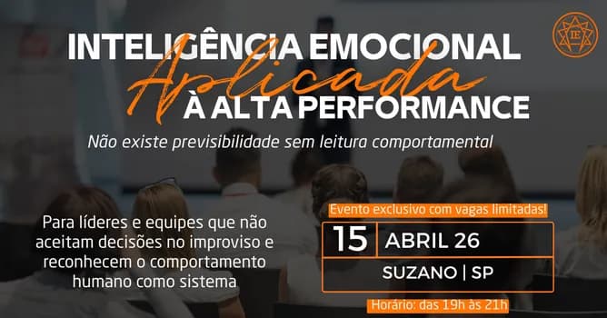 Imagem do Masterclass - Inteligência Emocional Aplicada à Alta Performance - Suzano