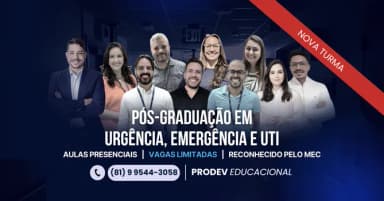MATRÍCULA PARA PÓS-GRADUAÇÃO EM URGÊNCIA, EMERGÊNCIA E UTI 2026.2 em Recife
