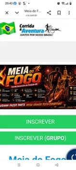 Imagem do Meia maratona do fogo aniversário trindade 21km e 5km
