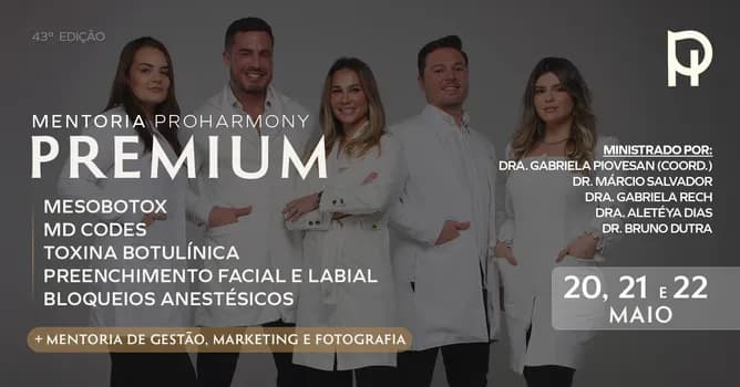 Imagem do MENTORIA PREMIUM TOXINA BOTULÍNICA - PREENCHIMENTO FACIAL - PREENCHIMENTO LABIAL - 43ª Ed