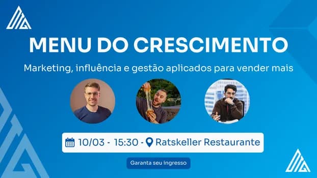 Imagem do Menu do Crescimento - Marketing, influência e gestão aplicados para vender mais.