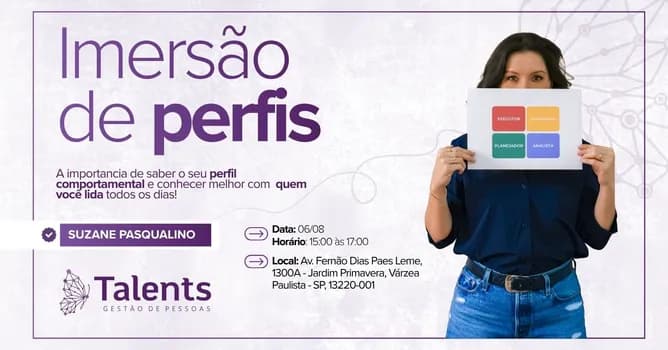 Imagem do Metamorfose Pessoal | Imersão de perfis em grupo - Presencial