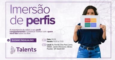 Metamorfose Pessoal | Imersão de perfis em grupo - Presencial em Várzea Paulista