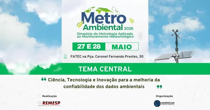 Imagem do MetroAmbiental 2026 - Simpósio de Metrologia Aplicada ao Monitoramento Meteorológico