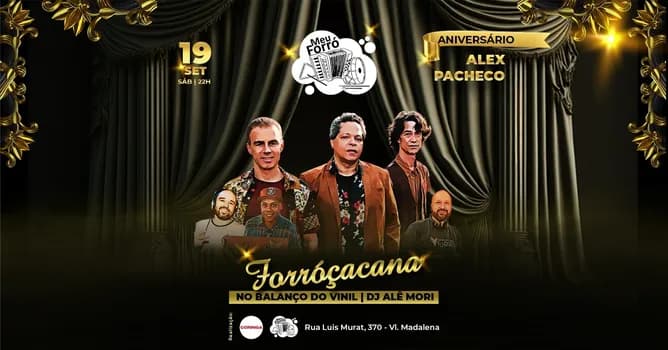Imagem do Meu Forró Apresenta Forroçacana - Aniversário Alex Pacheco 19/09