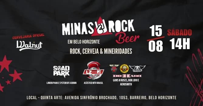 Imagem do Minas Rock Beer em Belo Horizonte (Programação Aniversário 171 anos do Barreiro)
