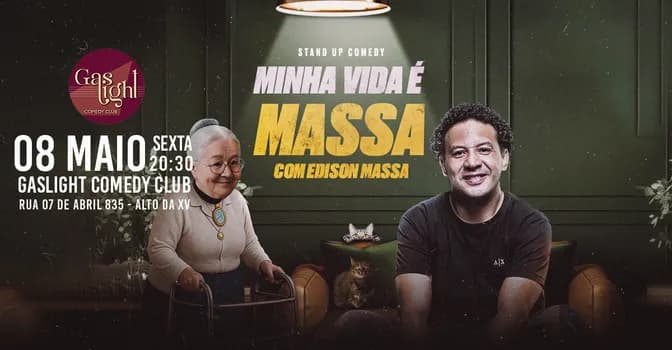 Imagem do MINHA VIDA É MASSA com EDSON MASSA / STAND UP COMEDY em CURITIBA