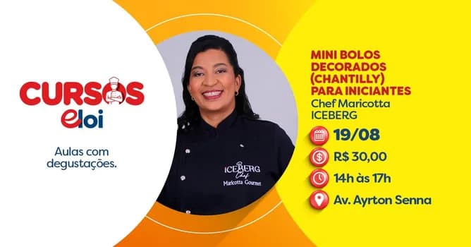 Imagem do MINI BOLOS DECORADOS (CHANTILLY) PARA INICIANTES
