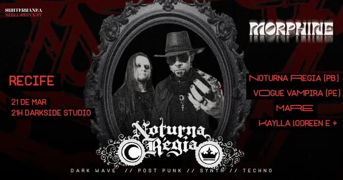 Imagem do Morphine apresenta Noturna Régia (PB), Vogue Vampira e mais...