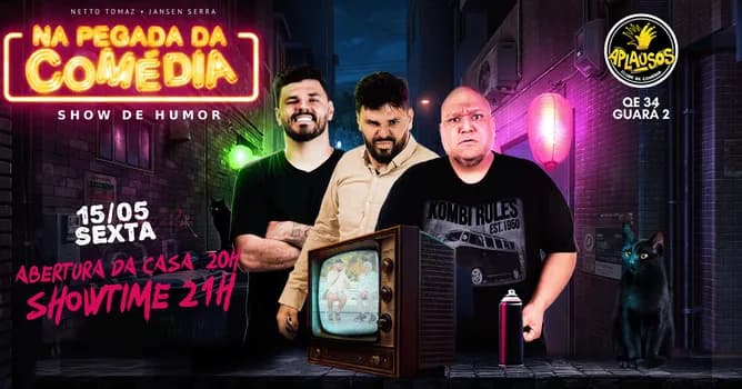 Imagem do NA PEGADA DA COMÉDIA - SHOW DE HUMOR - com Netto Tomaz e Jansen Serra - Brasília