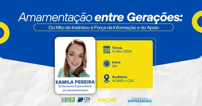 Imagem do NACME convida para Palestra com Kamila Del Canale Pereira