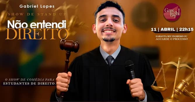 Imagem do NÃO ENTENDI DIREITO com GABRIEL LOPES / STAND UP COMEDY em CURITIBA