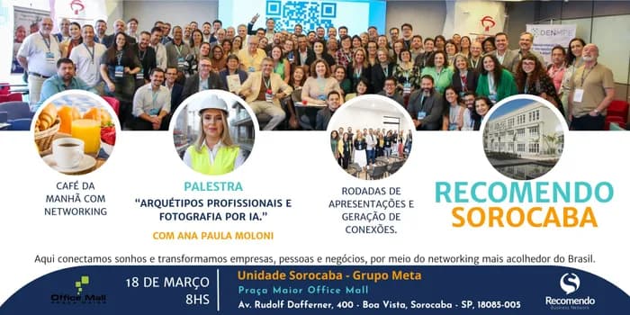 Imagem do Networking e Negócios - Recomendo Sorocaba - Grupo Meta.