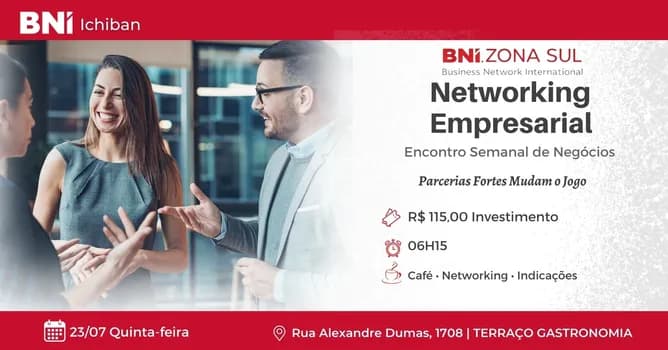 Imagem do Networking Empresarial - Parcerias Fortes Mudam o Jogo na BNI ZN SUL