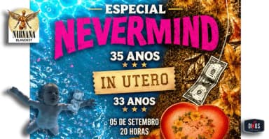 Nirvana - Duplo Especial: 35 anos de Nevermind + 33 anos de In Utero! em Coronel Fabriciano