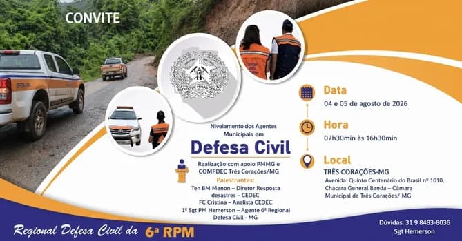 Imagem do Nivelamento dos Agentes Municipais em Defesa Civil