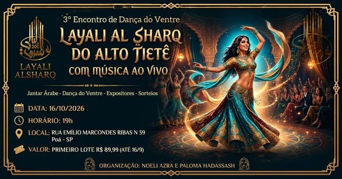 Imagem do Noite Árabe 3º Encontro Layali Al Sharq do Alto Tietê