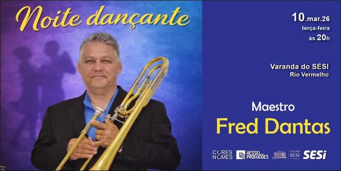 Imagem do Noite Dançante com o maestro Fred Dantas celebra a dança de salão na Varanda do SESI Rio Vermelho