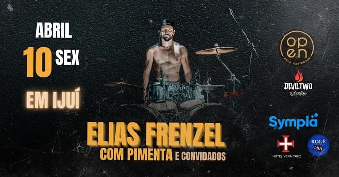 Imagem do Noite de Rock no Open com Elias Frenzel e Pimenta e convidados
