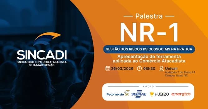 Imagem do NR-1 Gestão dos Riscos Psicossociais na Prática - ferramenta aplicada ao Comércio Atacadista