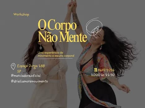 Imagem do O Corpo Não Mente - Workshop de Movimento e Comunicação Não Verbal