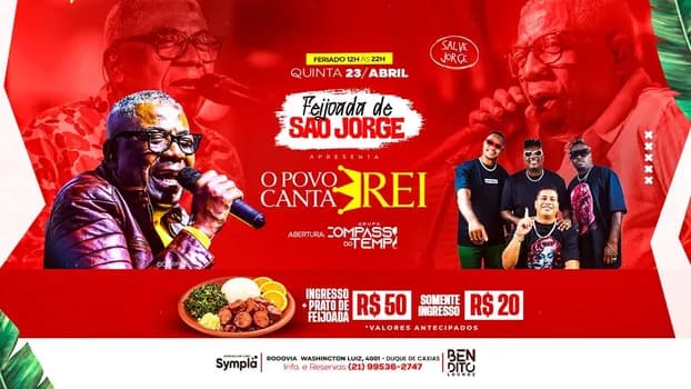 Imagem do O POVO CANTA REI / FEIJOADA SAO JORGE / GRUPO COMPASSO DO TEMPO