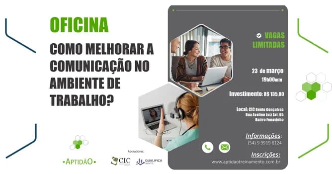 Imagem do Oficina Como melhorar a comunicação no ambiente de trabalho?
