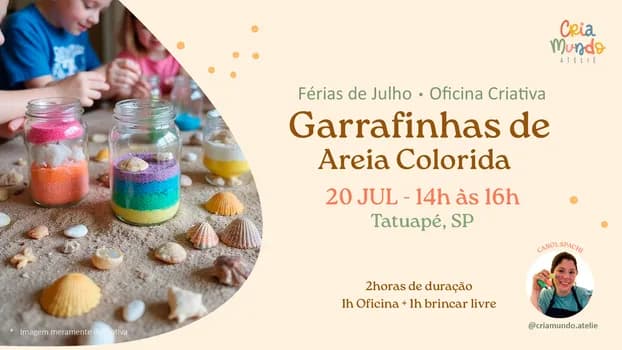 Imagem do Oficina Criativa Garrafinhas de Areia Colorida