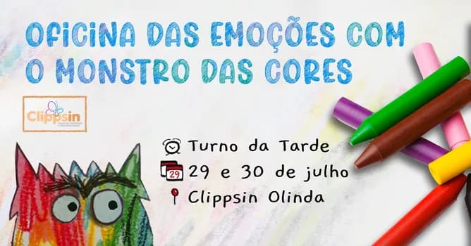 Imagem do Oficina das Emoções com o Monstro das Cores
