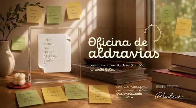 Imagem do Oficina de Aldravias com Andrea Sarubbi no Ateliê Belca - 15/08/2026