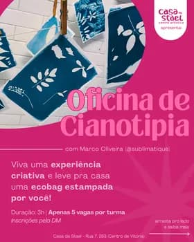 Oficina de Cianotipia com Marco Oliveira - Sublimatique em Vitória
