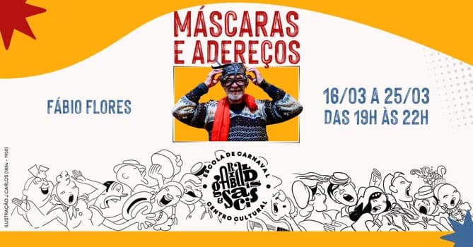 Imagem do Oficina de Máscaras e Adereços Carnavalescos com Fabio Flores