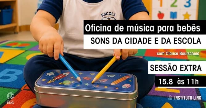 Imagem do Oficina de música para bebês: sons da cidade e da escola, com Clarice Bourscheid | SESSÃO EXTRA