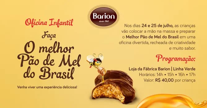 Imagem do Oficina Infantil: Faça o Melhor Pão de Mel do Brasil