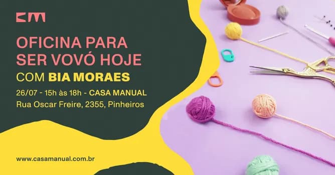 Imagem do Oficina Para Ser Vovó Hoje: Crochê Sem Mistério com Bia Moraes