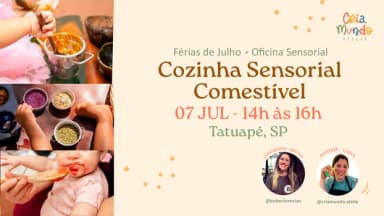 Oficina Sensorial Cozinha Comestível com Buba Vivências em São Paulo