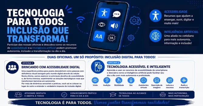 Imagem do Oficinas - Acessibilidade e Inclusão Digital: Tecnologia para Todos