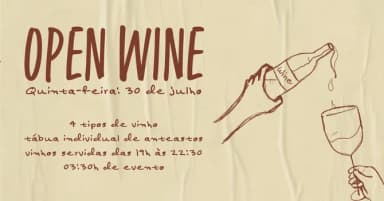 OPEN WINE + TÁBUA ANTIPASTOS | no Frizza Pizza Frita Napolitana - JULHO em Belo Horizonte