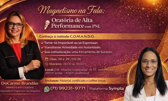 Imagem do Oratória de Alta Performance com PNL - Magnetismo na Fala
