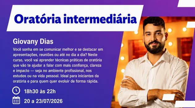 Imagem do ORATÓRIA INTERMEDIÁRIA SEBRAE