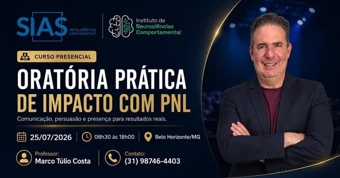 Imagem do Oratória Prática com PNL turma 2 - 25/07/2026