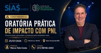 Oratória Prática com PNL turma 2 - 25/07/2026 em Belo Horizonte