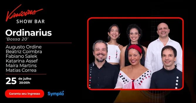 Imagem do Ordinarius no show “Bossa 20”