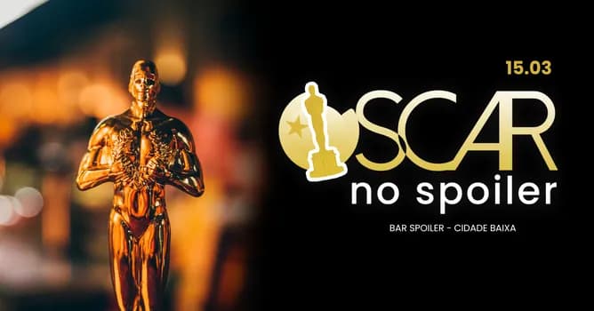 Imagem do Oscar 2026 - Transmissão no Bar Spoiler (Cidade Baixa - Porto Alegre)