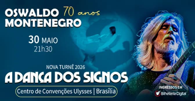 Imagem do OSWALDO MONTENEGRO EM SUA NOVA TURNÊ 2026 A DANÇA DOS SIGNOS