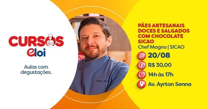 Imagem do PÃES ARTESANAIS DOCES E SALGADOS COM CHOCOLATE SICAO
