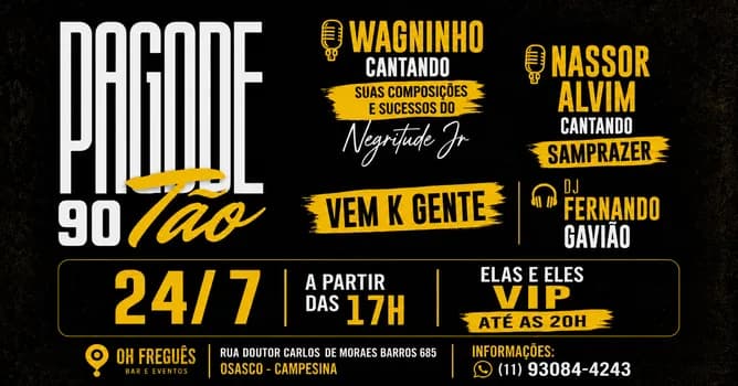 Imagem do Pagode 90tão no Oh Freguês