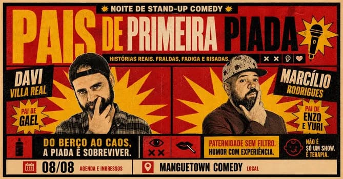 Imagem do PAIS DE PRIMEIRA PIADA - Stand-up comedy com Marcílio Rodrigues e Davi Villa Real