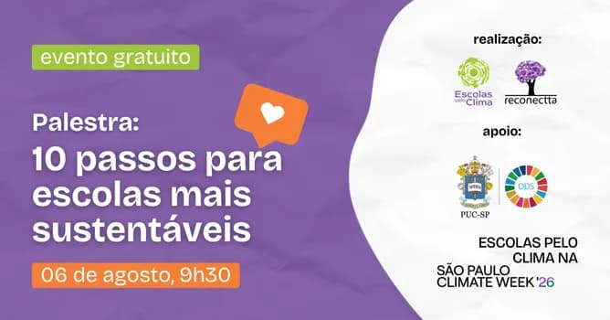 Imagem do Palestra: 10 passos para escolas mais sustentáveis