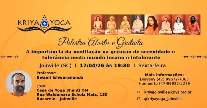 Imagem do Palestra Aberta e Gratuita sobre Kriya Yoga em Joinville